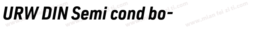 URW DIN Semi cond bo字体转换